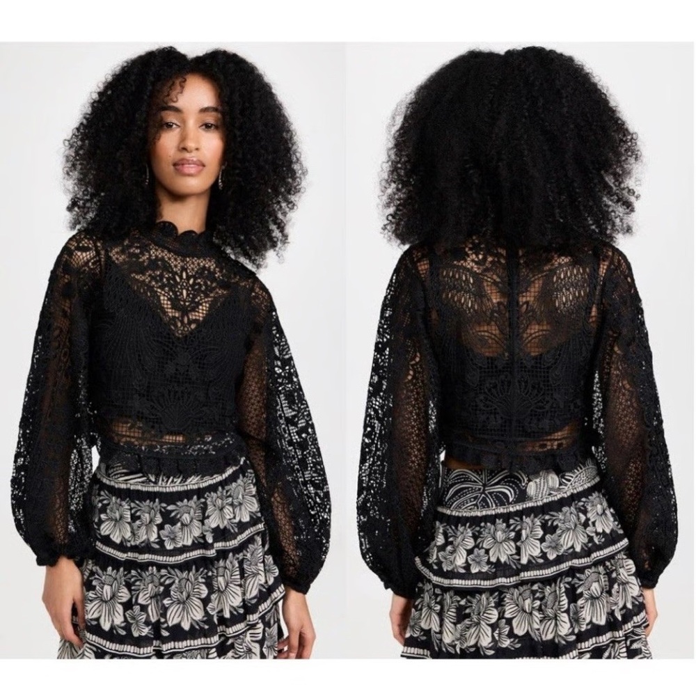 New farm Rio Guipure Lace Top
